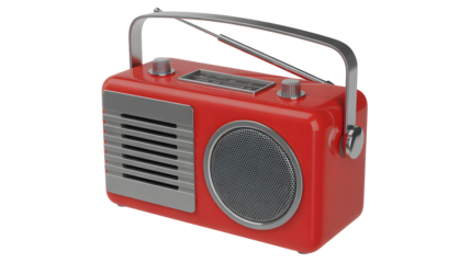 Vibrant retro radio brings vintage charm and a splash of bold color to any space
