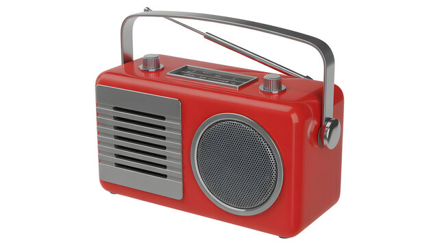 Vibrant retro radio brings vintage charm and a splash of bold color to any space