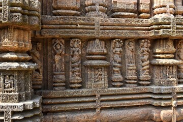 Intricate Stone Carvings on Historic Temple Walls