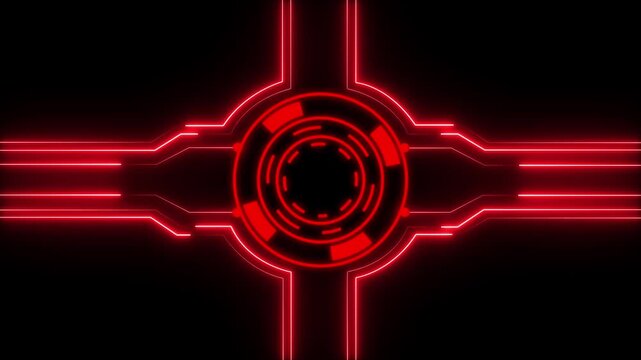 AI-Enhanced for Future. Futuristic AI-Powered Circuitry and Microprocessors. AI-related creations, for presentation on black background. Animation of ai data processing over 4k motion video.