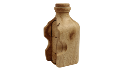 Wooden bottle puzzle, intricate design