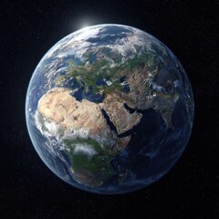 Earth from space, detailed view