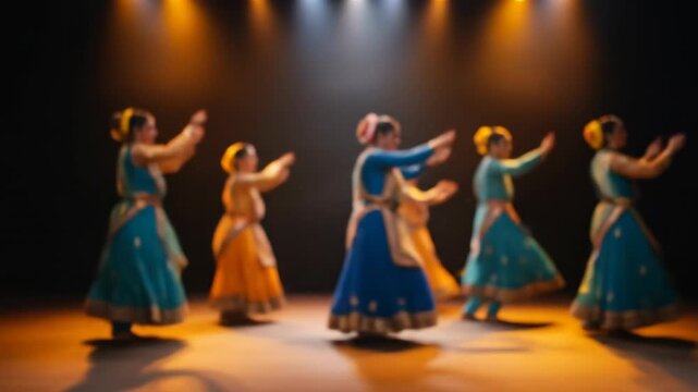 Joyful navratri celebration with traditional indian folk dance and festive dandiya raas honoring goddess durga puja