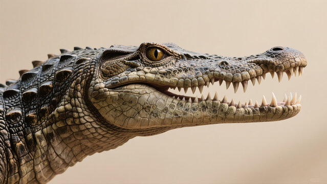close up of crocodile head
