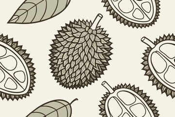 set of hand drawn fruits