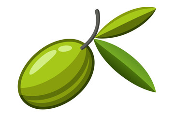 green olives with leaves