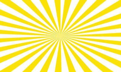abstract sunburst pattern yellow and white color rays, forming a sunburst design background, striking visual effect on white background for wallpapers, banners, graphics work