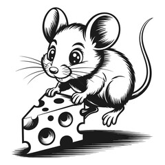 mouse with cheese