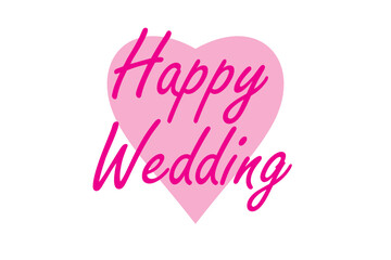 happy wedding vector design template