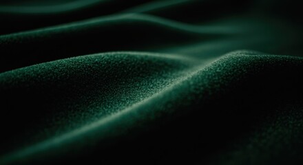 Fototapeta premium Abstract Green Velvet Texture with Soft Waves and Shadows.
