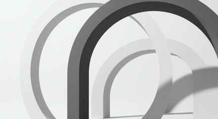 Obraz premium Abstract arches with shadow and light