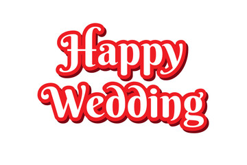 happy wedding vector design template