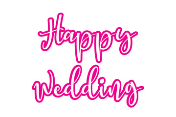 happy wedding vector design template