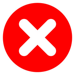 Obraz premium Cross Button Icon