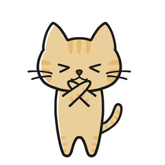 ダメなことを注意する茶トラ猫