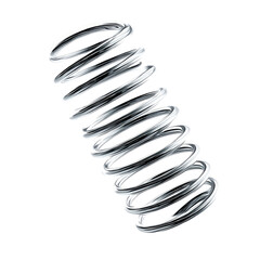 Silver coil spring, graphic