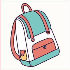 School bag accessory icon
