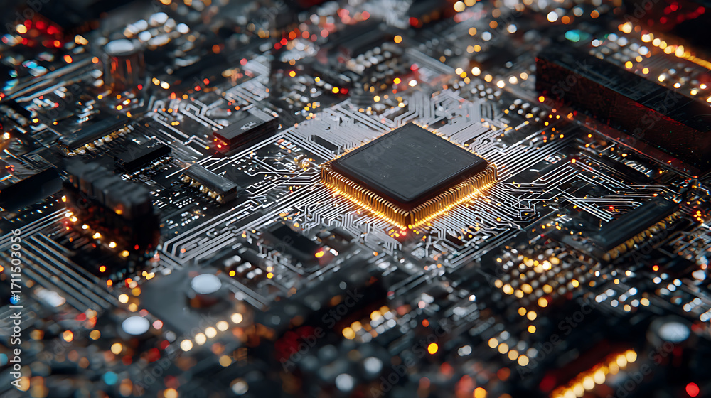 Poster depict the inner workings of a high-density digital logic system