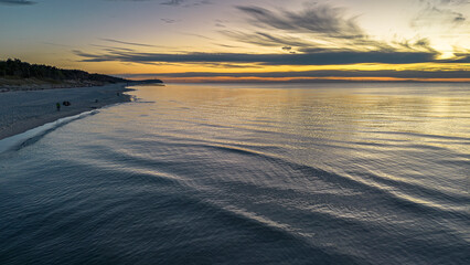 Scenic sunset over the Baltic Sea coast
