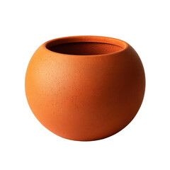 Terracotta sphere planter, smooth, textured
