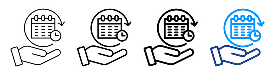 Daily Support Icon Different Style Outline Collection Set