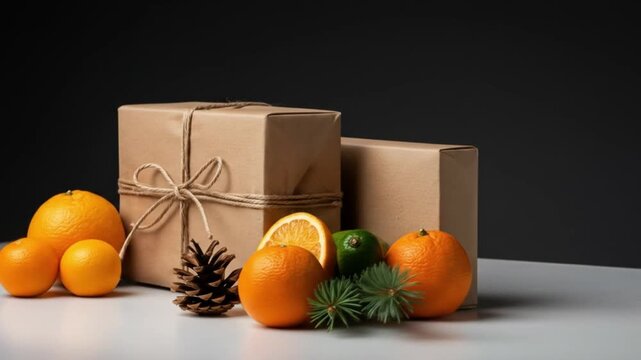 Rustic gifts  citrus still life