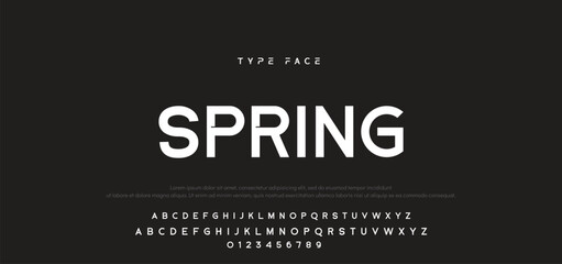 Creative digital modern alphabet fonts. Typography technology electronic dance music future creative font.