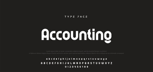 Creative digital modern alphabet fonts. Typography technology electronic dance music future creative font.