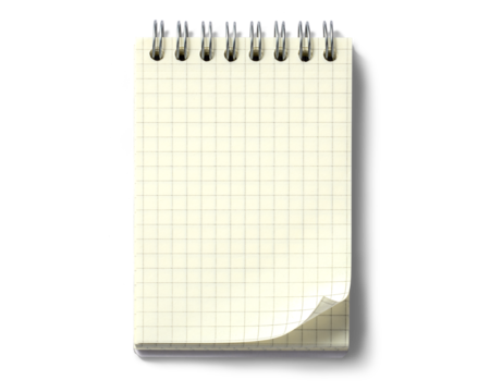 グリッドのある小さなリングノート - Powered by Adobe