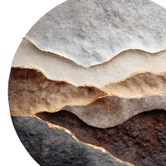 Circular layered earth tones
