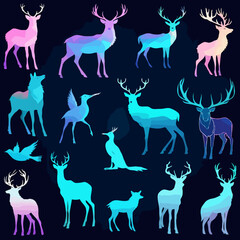Fototapeta premium seamless pattern with deer