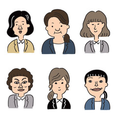 キャラクターイラスト6点セット会社員女性その3