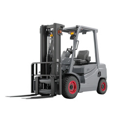 Gray forklift, side view (1)
