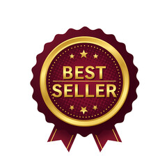 Luxury 'Best Seller' Gold and Red Seal