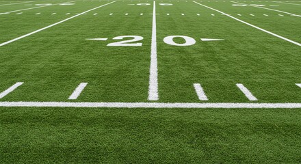 Obraz premium American football field with yard lines