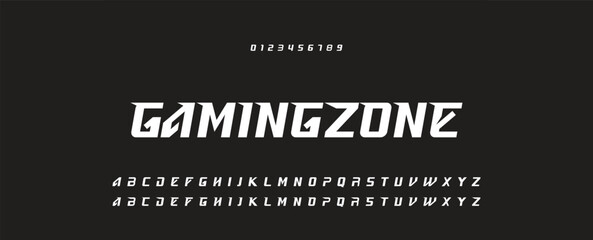 Modern Bold Font. Regular Italic and Number Typography urban style alphabet fonts for fashion, sport, technology, digital, movie, logo design, vector illustration.
