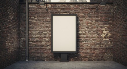 Blank advertisement billboard urban setting