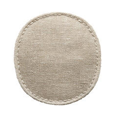 Round beige fabric patch