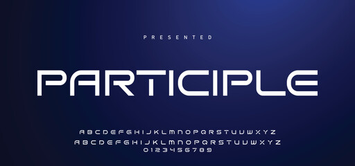 Modern abstract digital tech font. Logo creative font, type, technology, movie, digital, music, movie. Font and illustration in vector format.