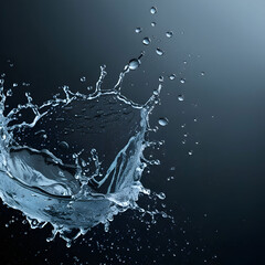 Abstract background of water splashing on a black background idea for freshnes