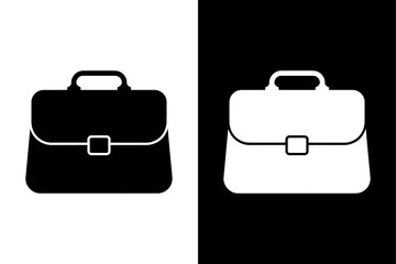 Editable Stroke Briefcase Icon Design. Business Portfolio Bag Symbol Vector