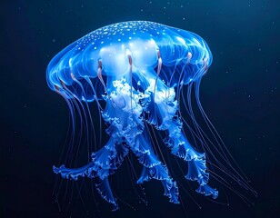 jelly fish in blue water