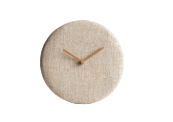 Beige fabric wall clock