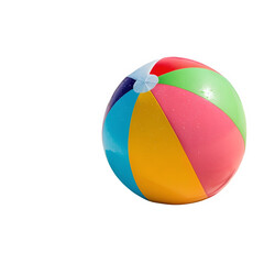 Colorful beach ball isolated on transparent background
