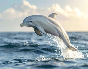 Naklejka premium dolphin jumping out of water