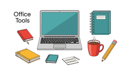 Collection of Office Tools and Supplies for Productivity and Organization