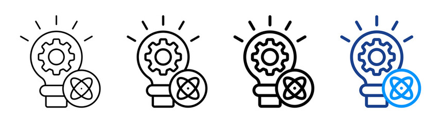 Science And Technology Icon Different Style Outline Collection Set