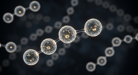 Abstract Molecular Chain - Scientific Visualization