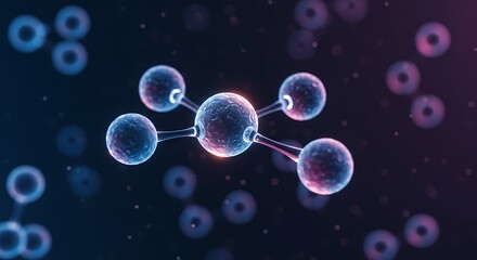 Molecular Structure Visualization: Abstract Science Concept