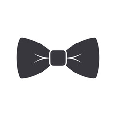 Fototapeta premium Black bow tie silhouette fashion accessory